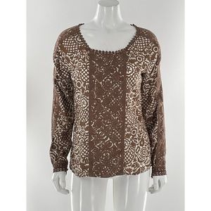 Tory Burch Paisley Print Embroidered Tunic Medium